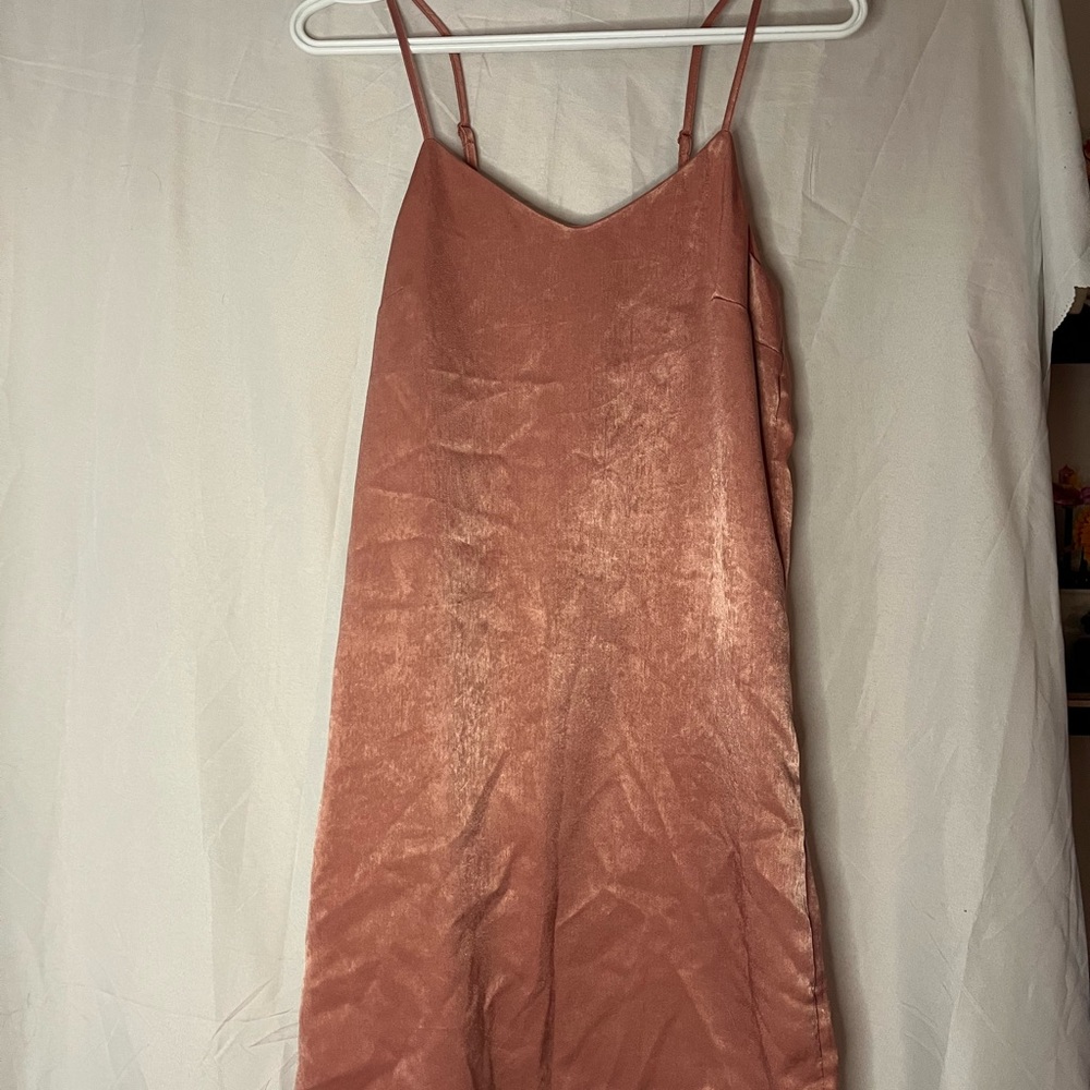 H&M Blush Pink Satin Slip Dress